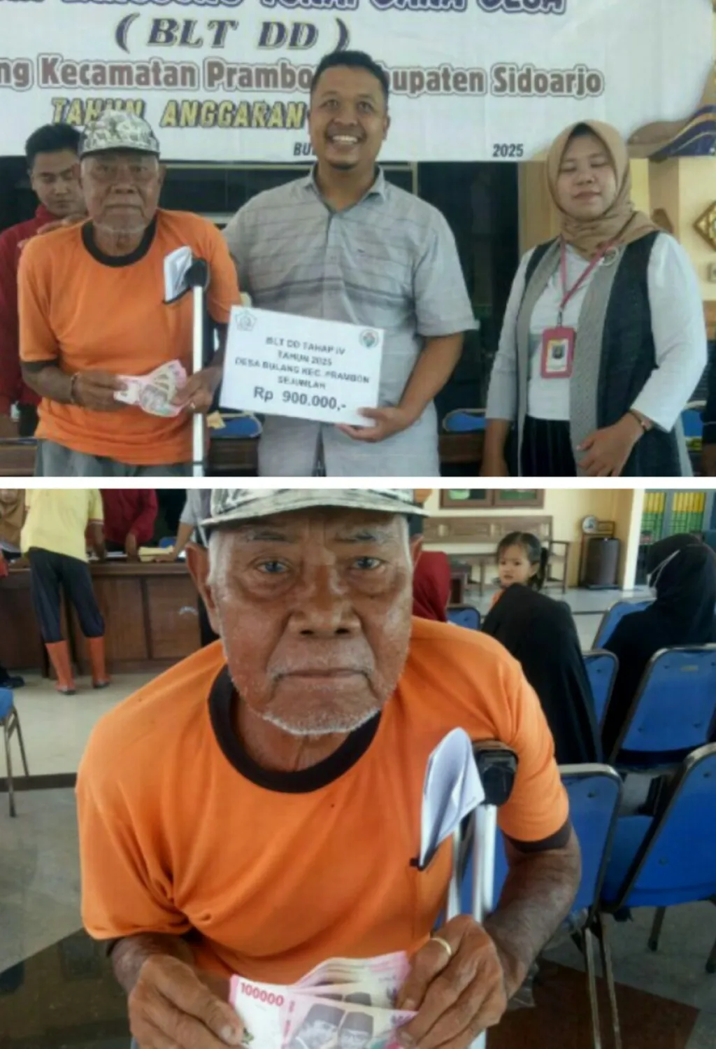 Di Bulang Ada Lansia Sakit Terima BLT Tahap Akhir