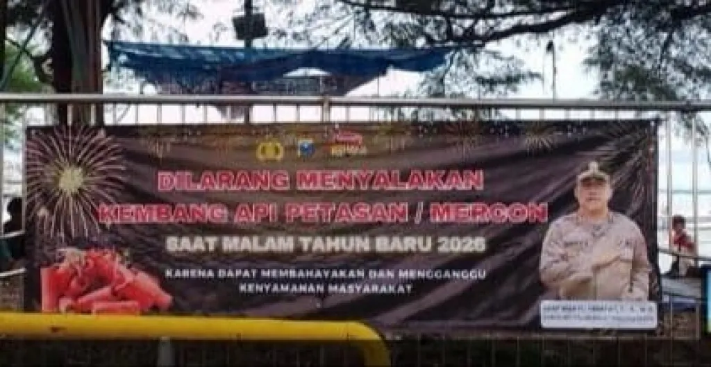 Jelang Pergantian Tahun, Polres Tanjung Perak Keluarkan Imbauan Larangan Menyalakan Kembang Api dan Petasan.