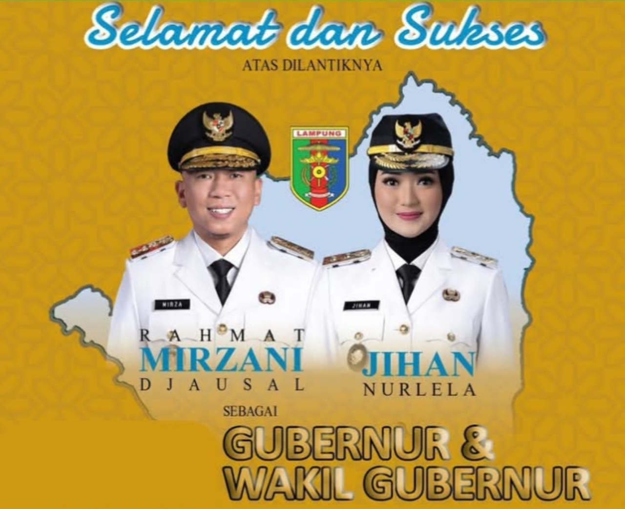 Presidium Sambut Daerah Otonomi Baru Kabupaten Cukuh Bandakh Lima, Rahmat Mirzani Djausal dan Jihan Nurlena Dilantik