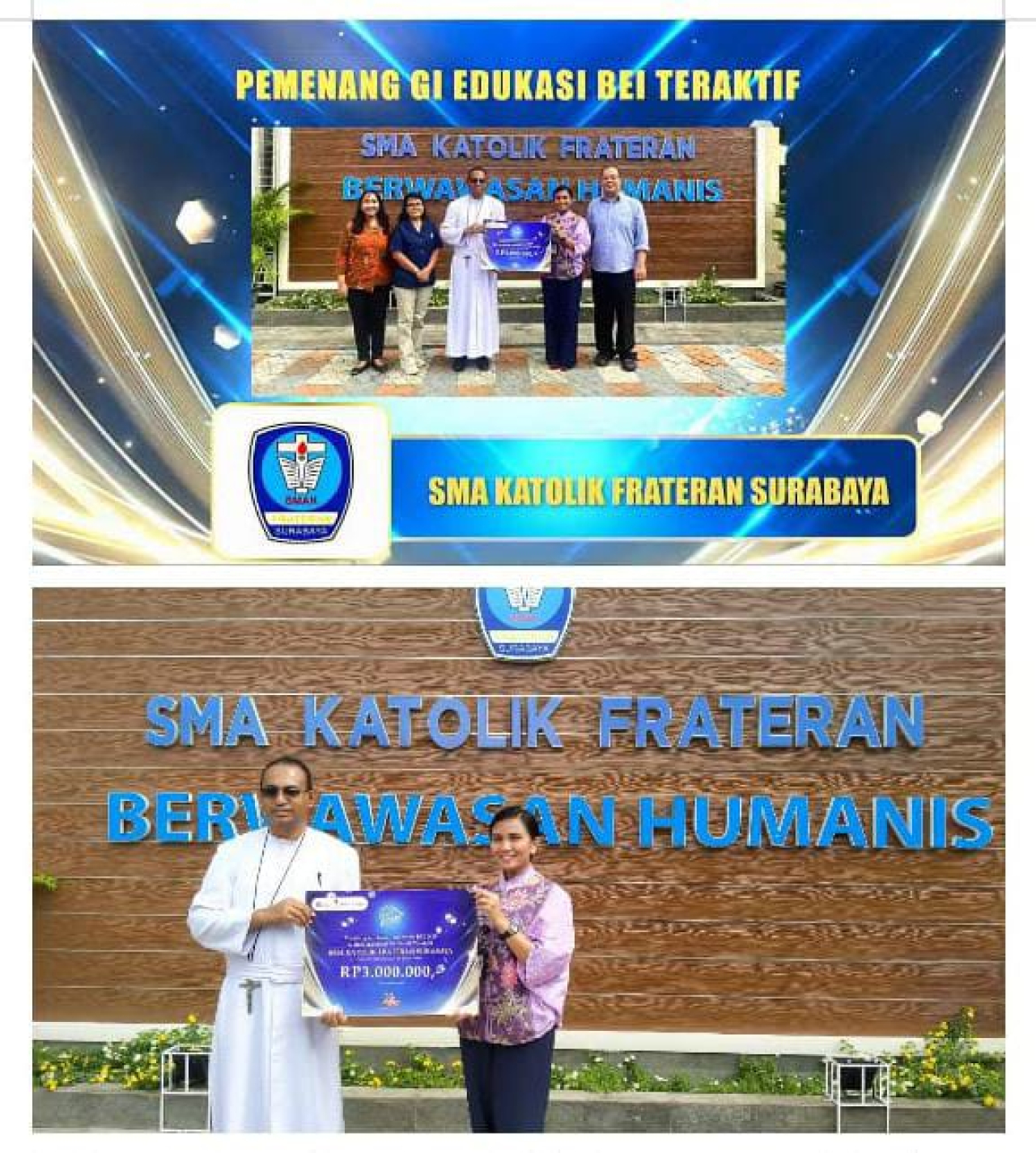 Selamat dan Sukses : SMAK Frateran Surabaya Raih Predikat Galeri Investasi BEI Edukasi Teraktif 2025