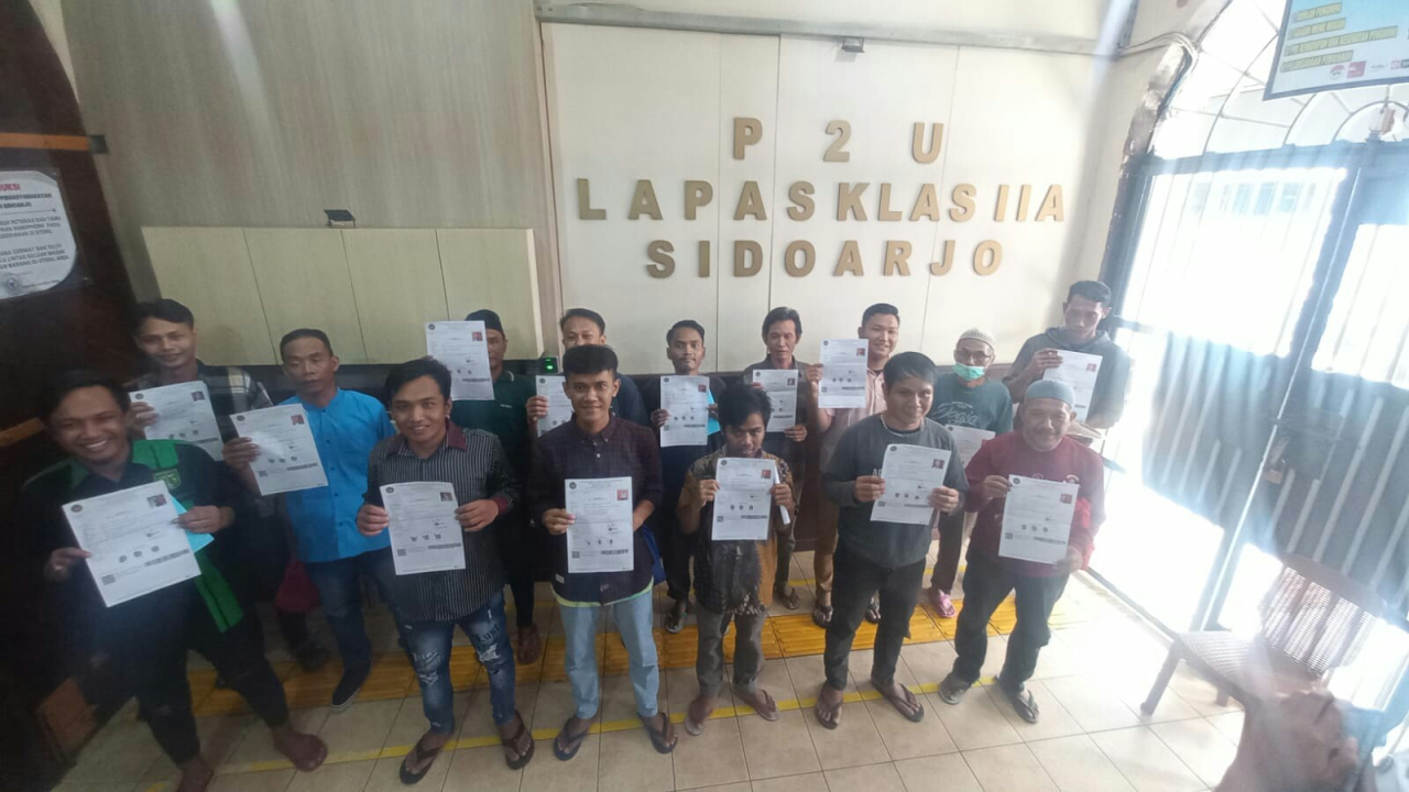 Lapas Sidoarjo Beri Hak Integrasi Kepada 17 Warga Binaan