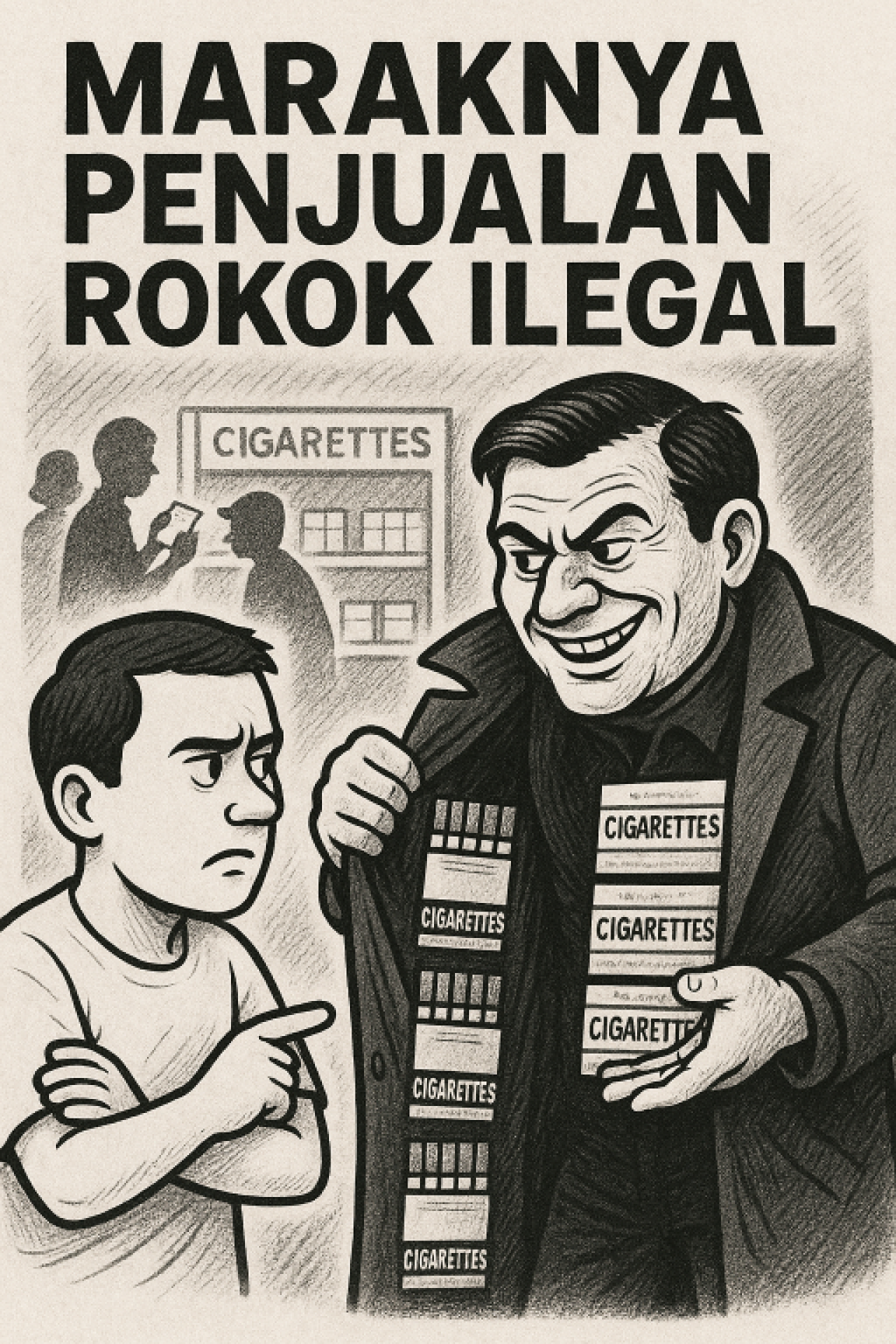 Maraknya Peredaran Rokok Ilegal di Jl. Randu Surabaya APH Tutup Mata