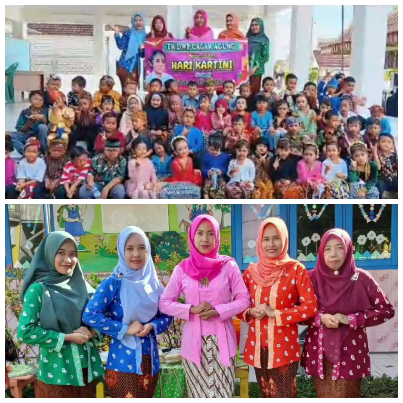 Puluhan Siswa-Siswi TK DWP Cagak Agung Cerme Kabupaten Gresik Ikuti Perayaan Hari Kartini 2025 Dengan Penuh Antusias