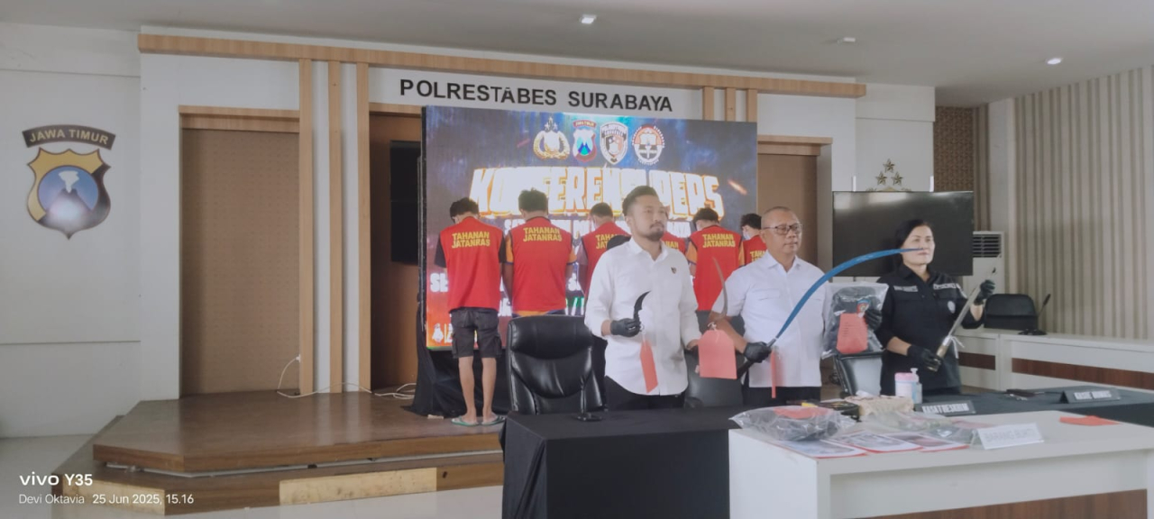 Aksi Brutal di Depan SWK Wiyung: Enam Tersangka Pengeroyokan Ditangkap