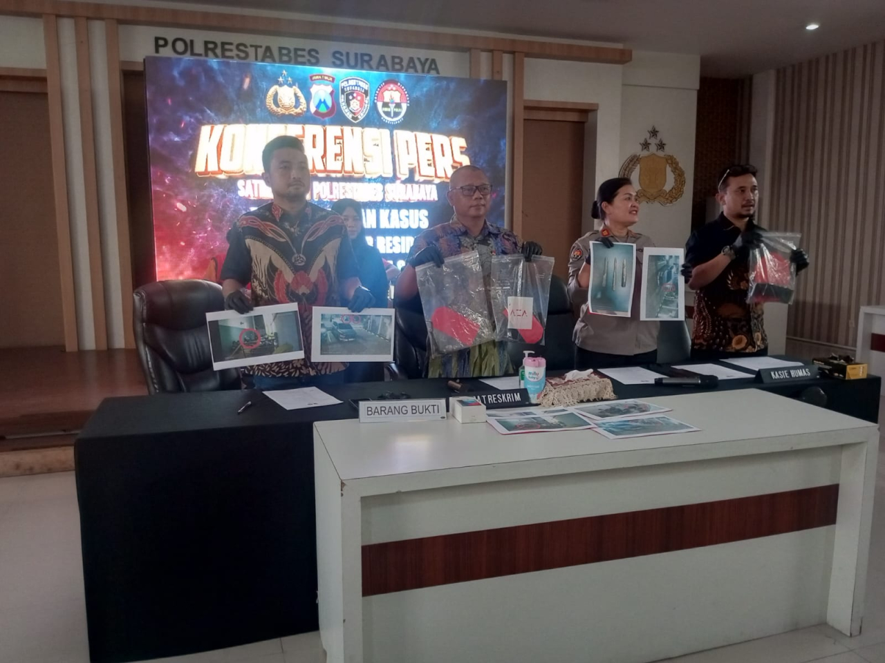 Unit Resmob dan Unit Jatanras Polrestabes Surabaya Ungkap Komplotan Residivis Curanmor yang Beraksi di 10 TKP