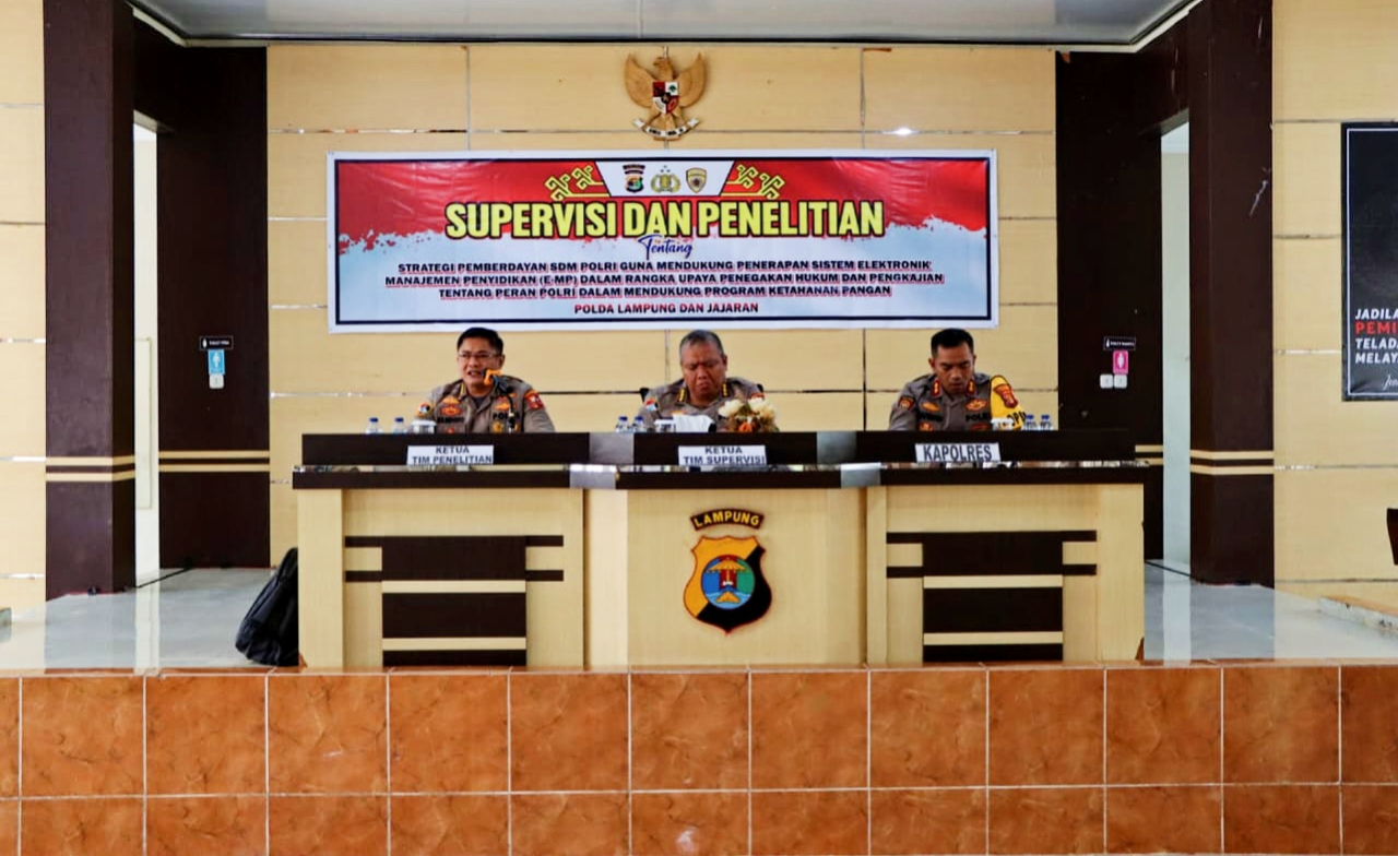 Diikuti 3 Polres, Tim Puslitbang Polri Lakukan Penelitian Sistem e-MP dan Ketahanan Pangan di Polres Tanggamus