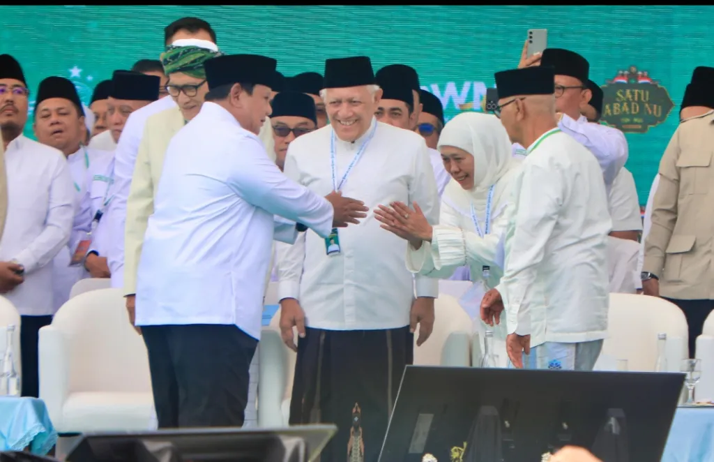 Presiden RI Prabowo Subianto Didampingi Gubernur Khofifah Hadiri Mujahadah Kubro Satu Abad NU di Malang