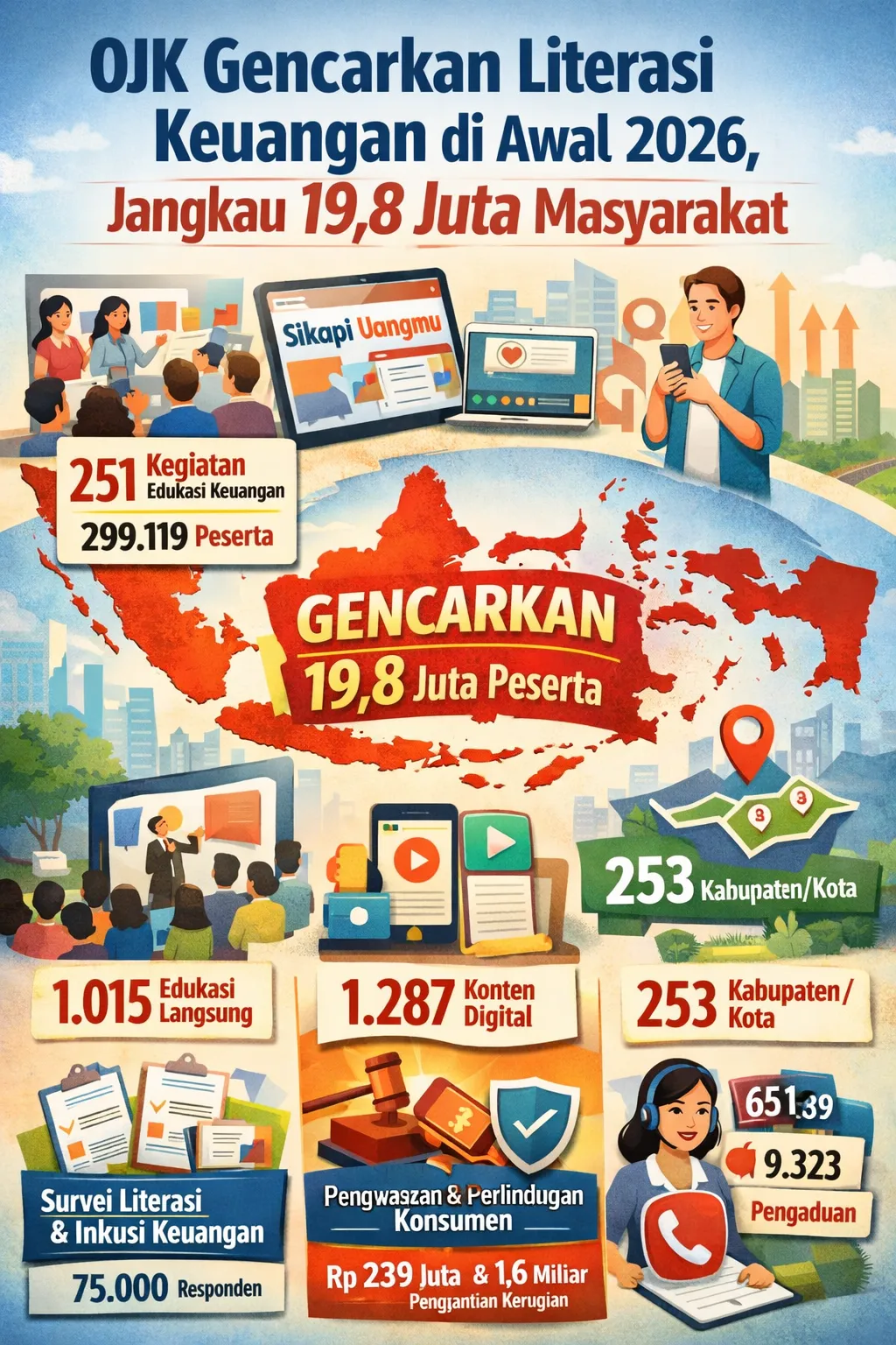OJK Gencarkan Literasi Keuangan di Awal 2026, Jangkau 19,8 Juta Masyarakat