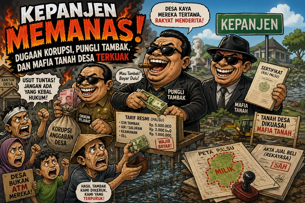 Kepanjen Memanas! Dugaan Korupsi, Pungli Tambak, dan Mafia Tanah Desa Terkuak”