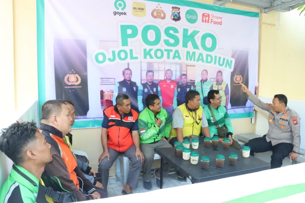 Perkuat Sinergitas, Polres Madiun Kota Resmikan Posko Ojol Kamtibmas ‎