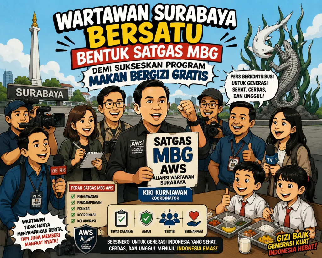Wartawan Surabaya Bersatu Bentuk Satgas MBG Demi Sukseskan Program Makan Bergizi Gratis