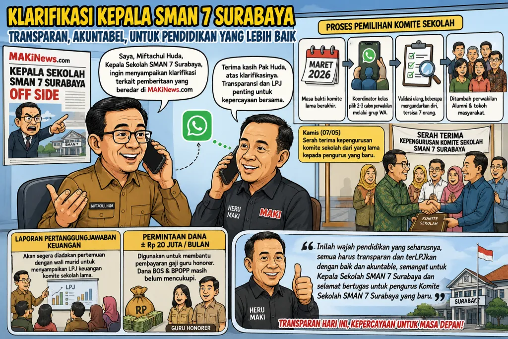 Klarifikasi Kepala SMAN 7 Surabaya Terkait Pemilihan Komite Sekolah dan Dana Guru Honorer