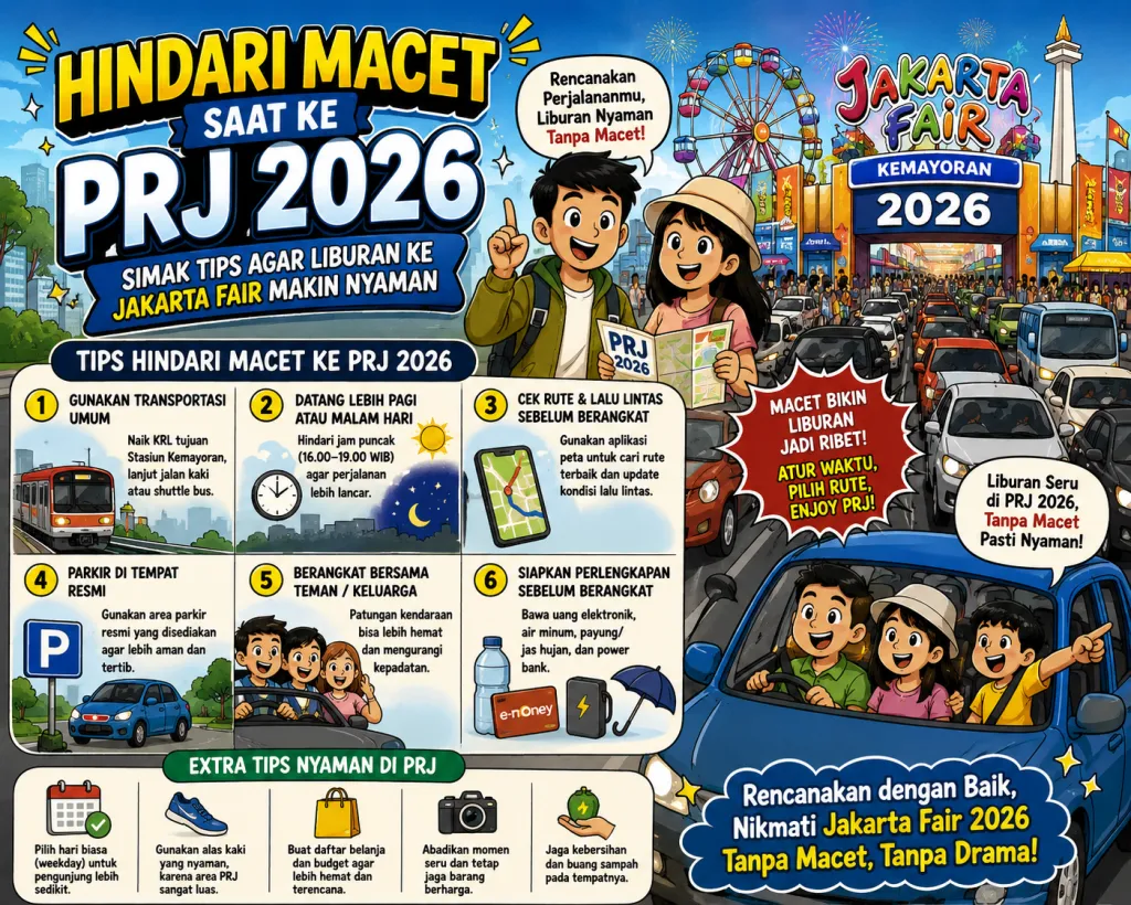 Hindari Macet Saat ke PRJ 2026, Simak Tips agar Liburan ke Jakarta Fair Makin Nyaman