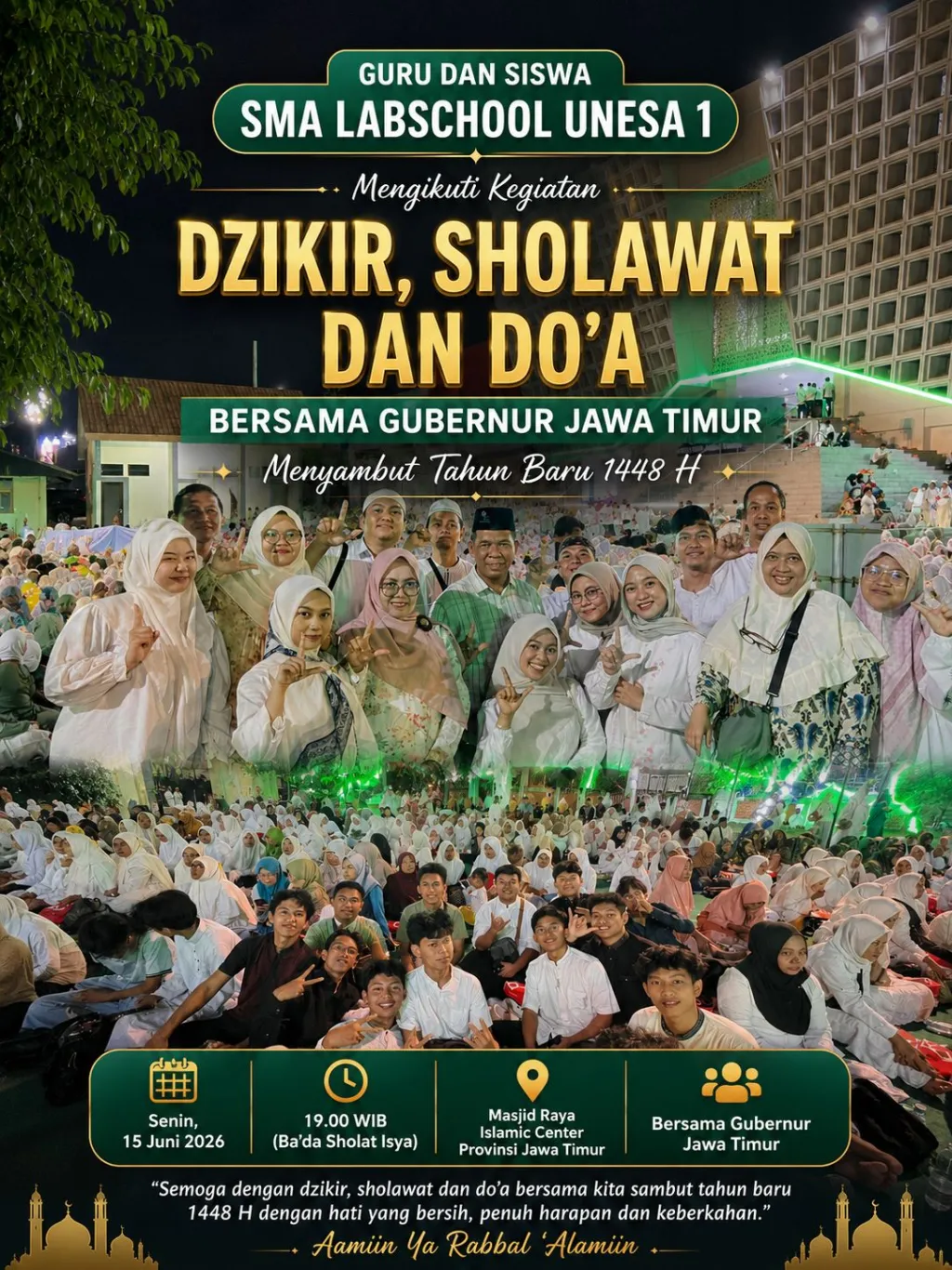 Undang Ustadz Kondang, Bupati Ajak Masyarakat Sidoarjo Merawat Tradisi Para Ulama dan Mempererat Ukuwah Islamiah