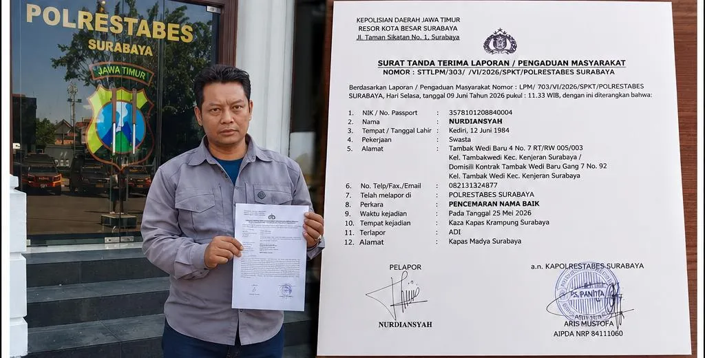 Pimpinan Redaksi Datacyber.id Berharap Satreskrim Polrestabes Surabaya Segera Tindak Lanjuti Laporan Dugaan Pencemaran N