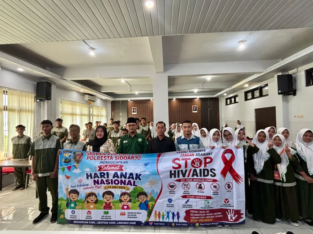 Hari Anak Nasional, Polresta Sidoarjo Edukasi Bahaya HIV/AIDS di Kalangan Pelajar