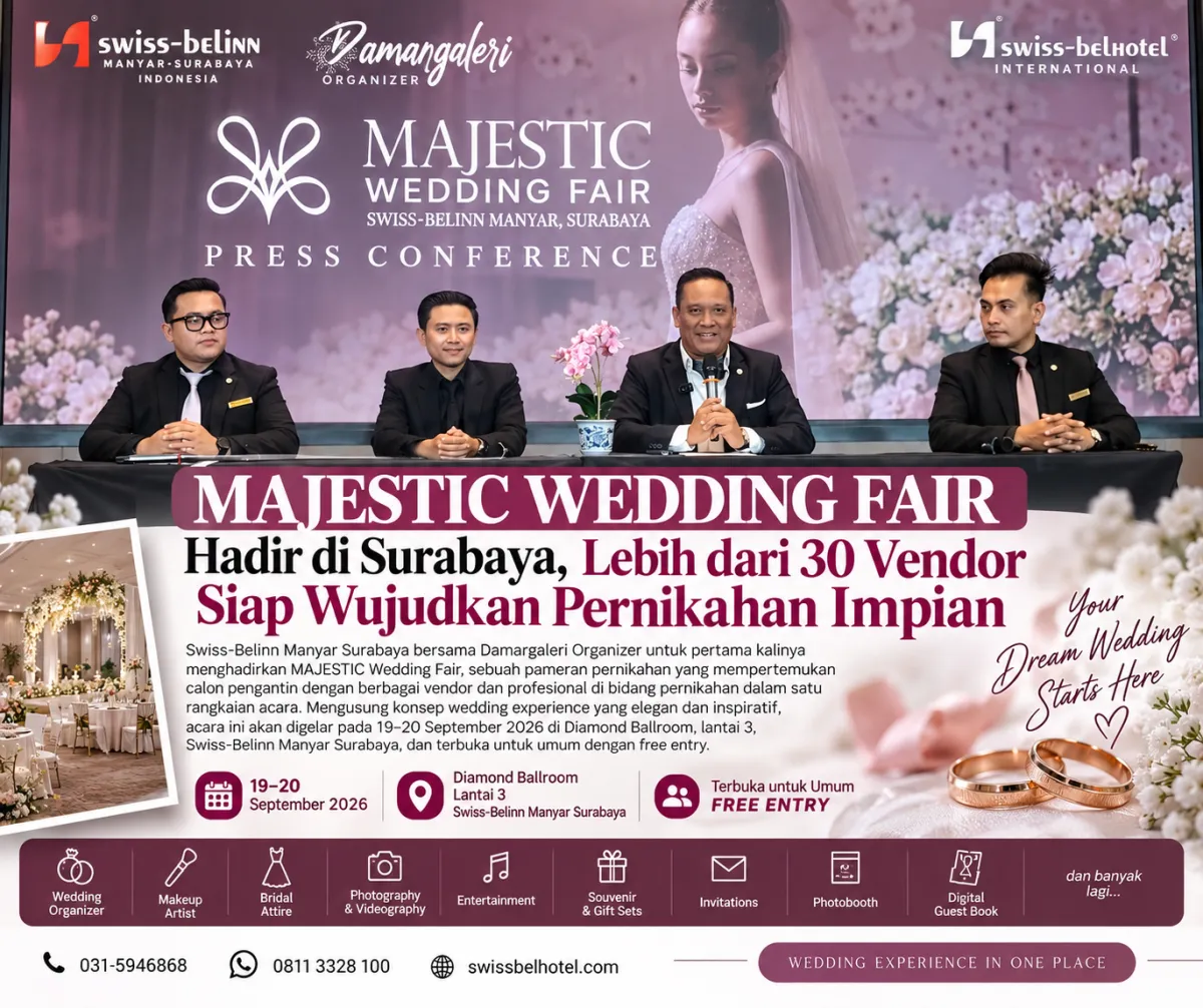 MAJESTIC Wedding Fair Hadir di Surabaya, Lebih dari 30 Vendor Siap Wujudkan Pernikahan Impian