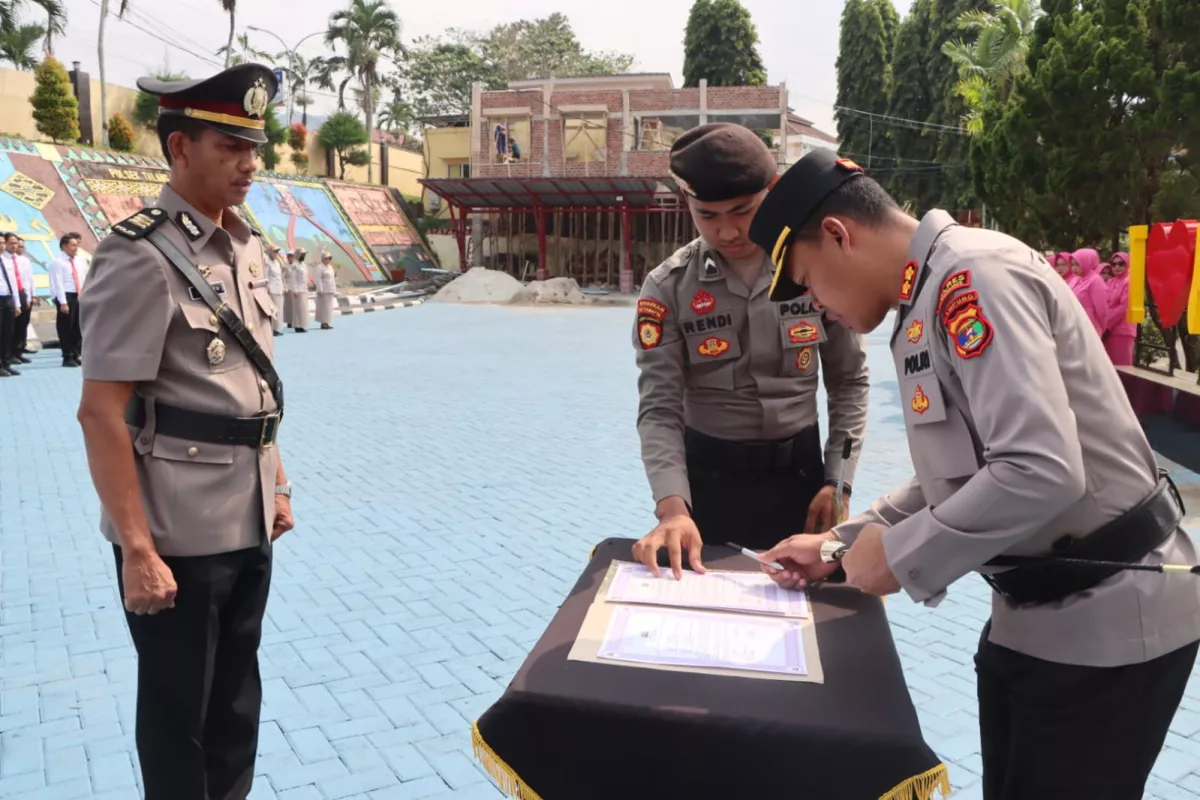 Kapolres Tanggamus Pimpin Sertijab Kabaglog, Tekankan Efisiensi dan Transparansi Logistik