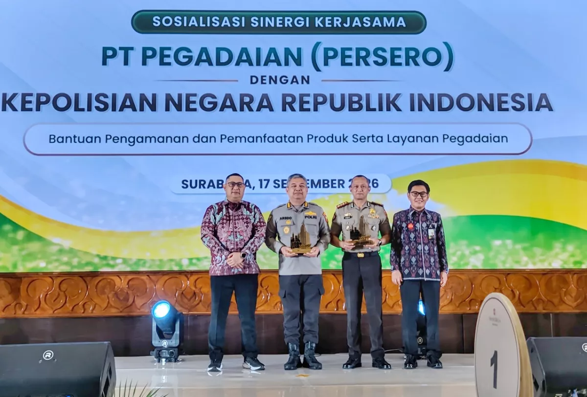 PT Pegadaian (Persero) Kanwil XII Surabaya Sinergi dengan POLRI