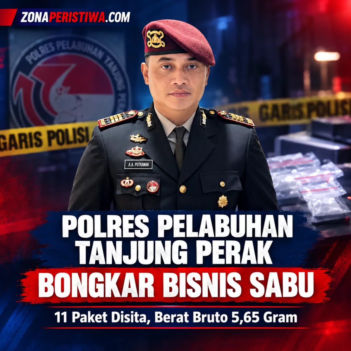 Polres Pelabuhan Tanjung Perak Bongkar Bisnis Sabu, 11 Paket Seberat 5,65 Gram Disita