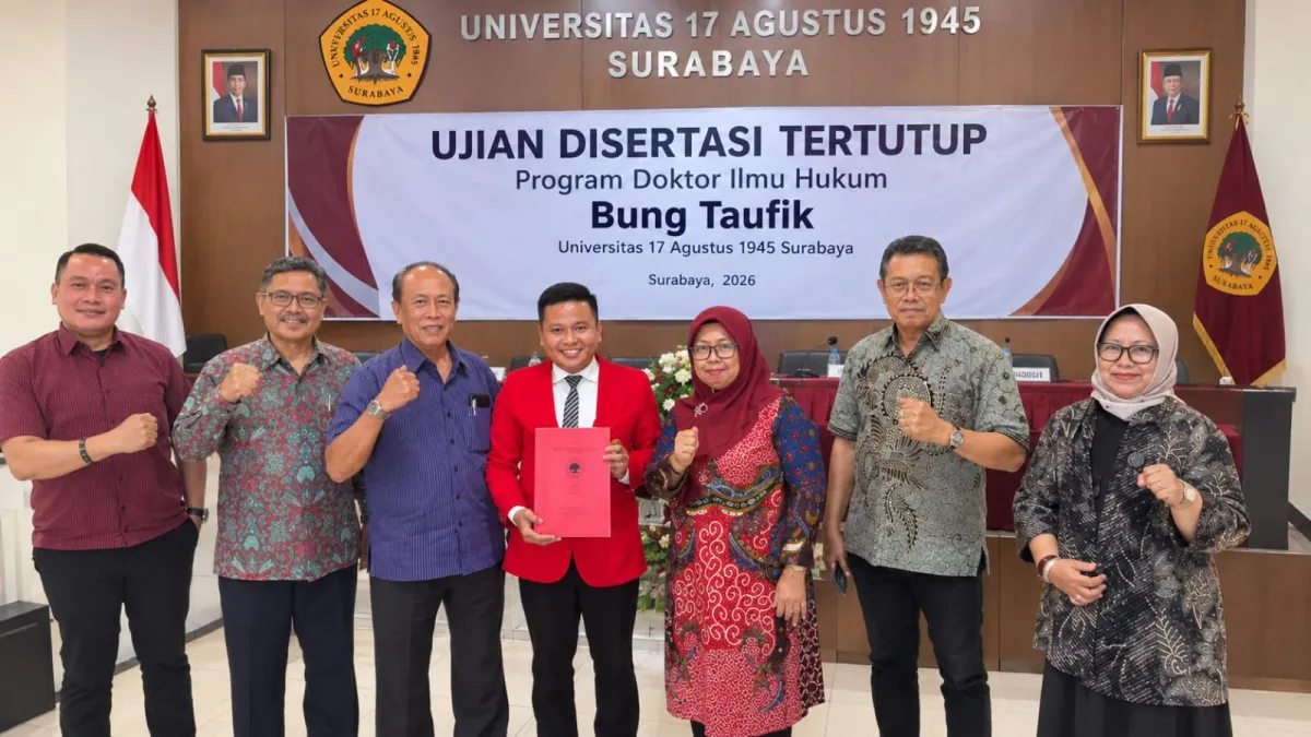 SELAMAT DAN SUKSES PROMOSI DOKTOR ILMU HUKUM Dr. Moh. Taufik, I.Kom., S.H., M.H., Ketua Umum DPP MADAS SEDARAH