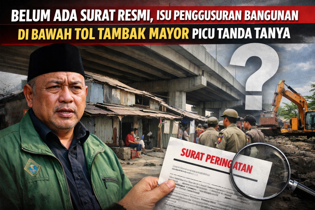 Belum Ada Surat Resmi, Isu Penggusuran Bangunan di Bawah Tol Tambak Mayor Picu Tanda Tanya