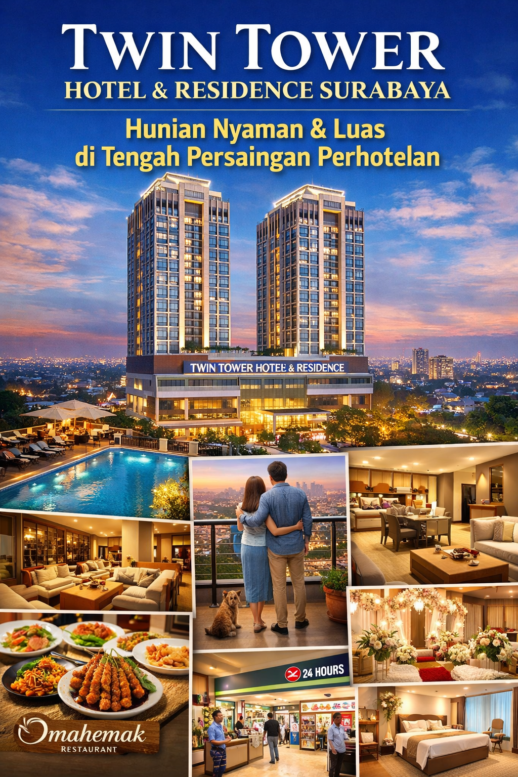 Twin Tower Hotel & Residence Surabaya Tawarkan Hunian Nyaman dan Luas di Tengah Ketatnya Persaingan Perhotelan
