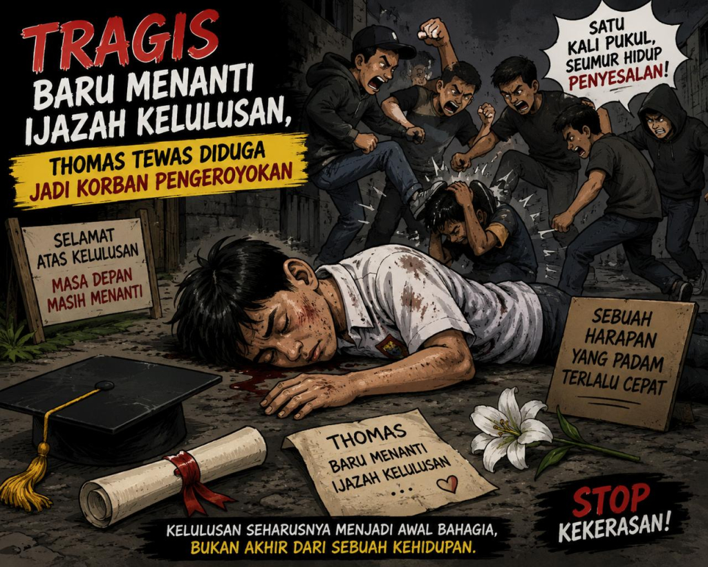 Tragis, Baru Menanti Ijazah Kelulusan, Thomas Tewas Diduga Jadi Korban Pengeroyokan