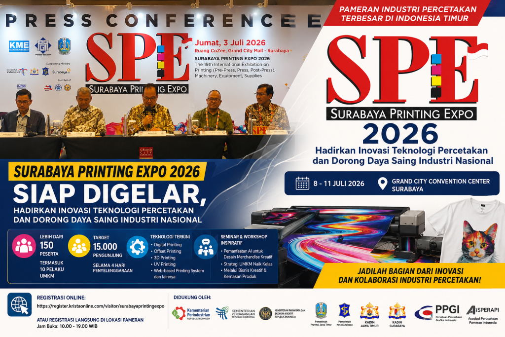 Surabaya Printing Expo 2026 Siap Digelar, Hadirkan Inovasi Teknologi Percetakan dan Dorong Daya Saing Industri Nasional
