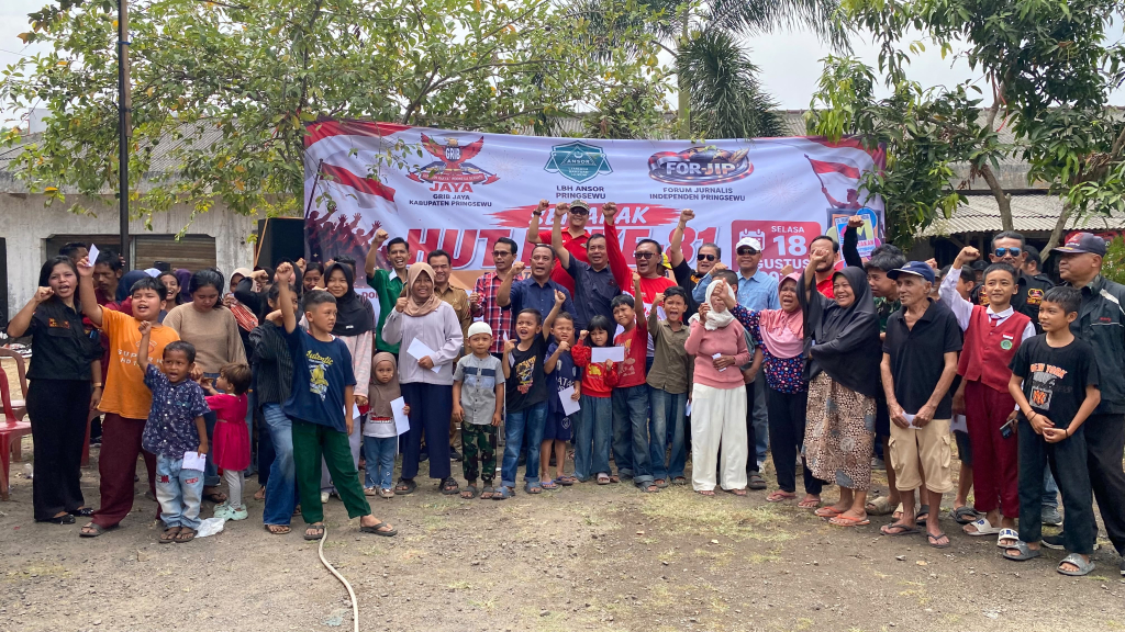 Tiga Lembaga Bersatu Peringati HUT RI ke-81 di Pringsewu: Pimpinan Duduk Terbuka, Anak-anak dan Lansia Didahulukan