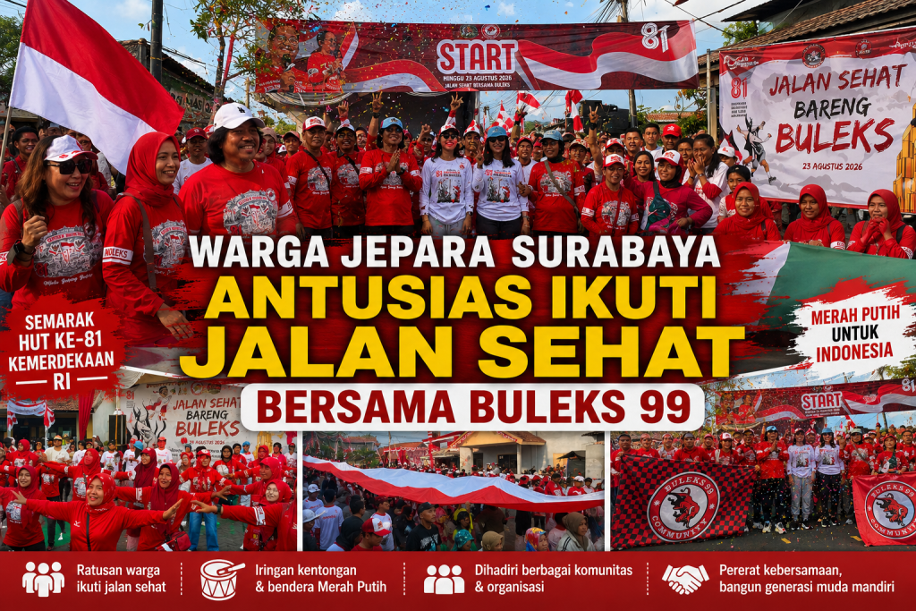 Warga Jepara Surabaya Antusias Ikuti Jalan Sehat Bersama Buleks 99