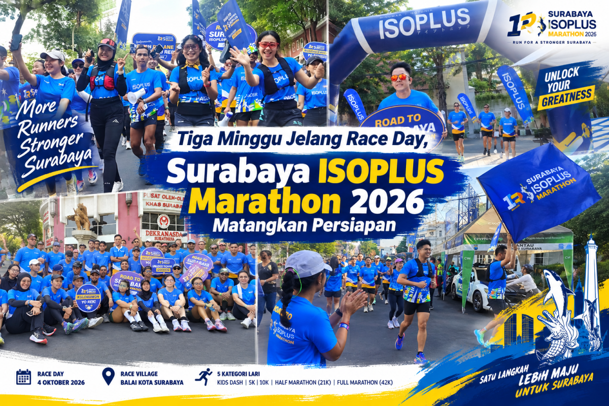 Tiga Minggu Jelang Race Day, Surabaya ISOPLUS Marathon 2026 Matangkan Persiapan
